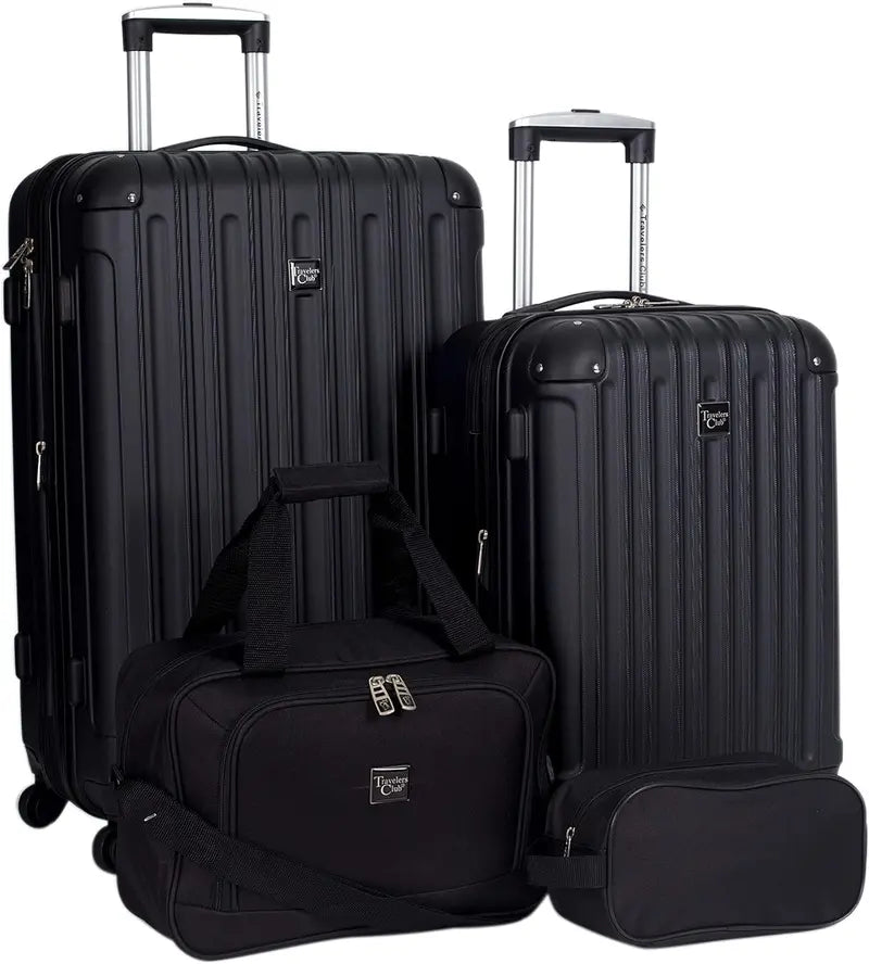 Coolife Lilac Hardside Luggage Set  4-Piece Expandable Spinner Suitcase Collection