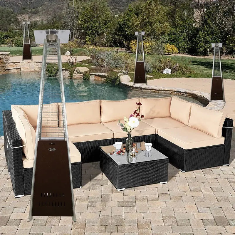 NAVINE 48,000 Btu Outdoor Propane Heater with Detachable Table