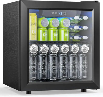 130-Can Adjustable-Temp Beverage Refrigerator  Freestanding Drink Cooler with Digital Controls