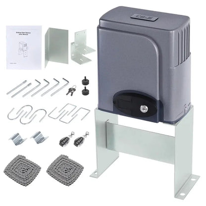 CO-Z Sliding Gate Opener Kit, 1400lb Capacity, 280W Motor, Remote Control, Durable Steel Construction