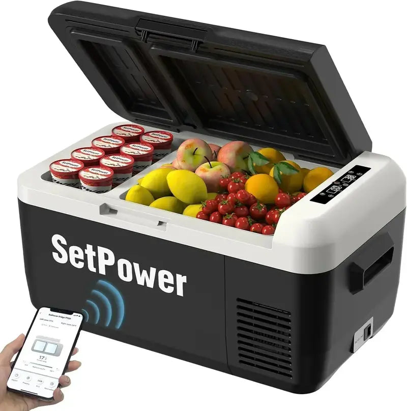 12V Portable Refrigerator  21-Quart Electric Car Freezer with 50-Hour Runtime