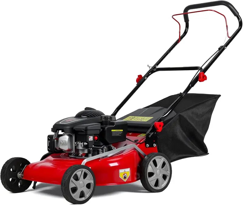18-Inch 3-in-1 Self-Propelled Gas Lawn Mower  131cc Engine, 50L Grass Catcher, Heavy-Duty Yard Maintenance