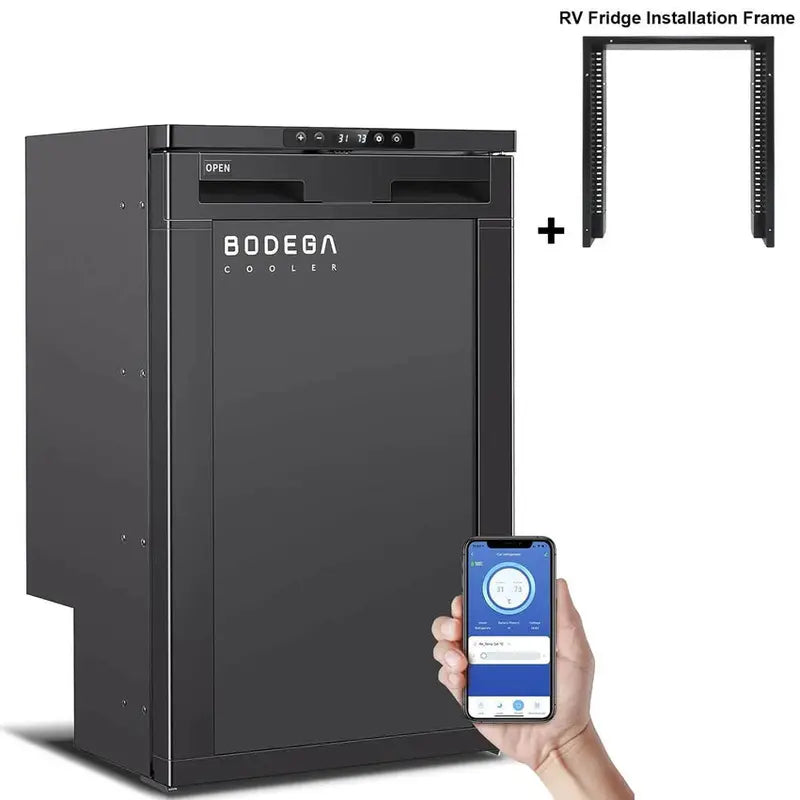 12V RV Refrigerator Freezer  2.3 cu ft / 65L Compact Dual-Zone Portable Fridge