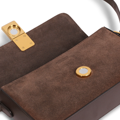 Monceau Baguette - Cuir Velours Chocolat