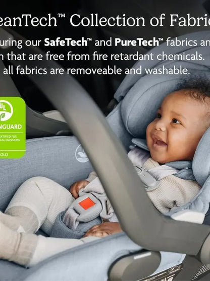Alice Infant Car Seat with SmartSecure Technology, Easy Installation, Stroller Attachment, Includes Base & Insert  Jake (Charcoal)