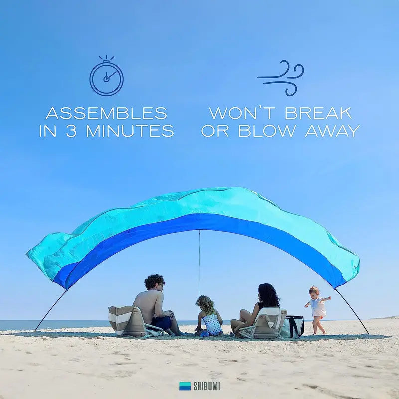 Premium Beach Awnings  Portable, Sand-Anchor Ready Sun Shade Canopy