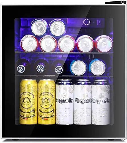 Antarctic Star 16 Cu. Ft. Glass-Door Beverage Cooler — 60-Can Capacity, Removable Shelf, Clear Front Panel for Home or Bar Use