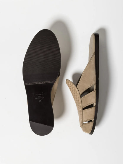 CAPRI MULE RAFFIA TAUPE