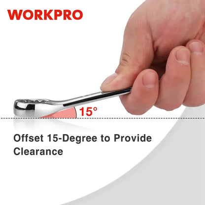 WORKPRO 12-Piece Premium Chrome Vanadium Combination Wrench Set