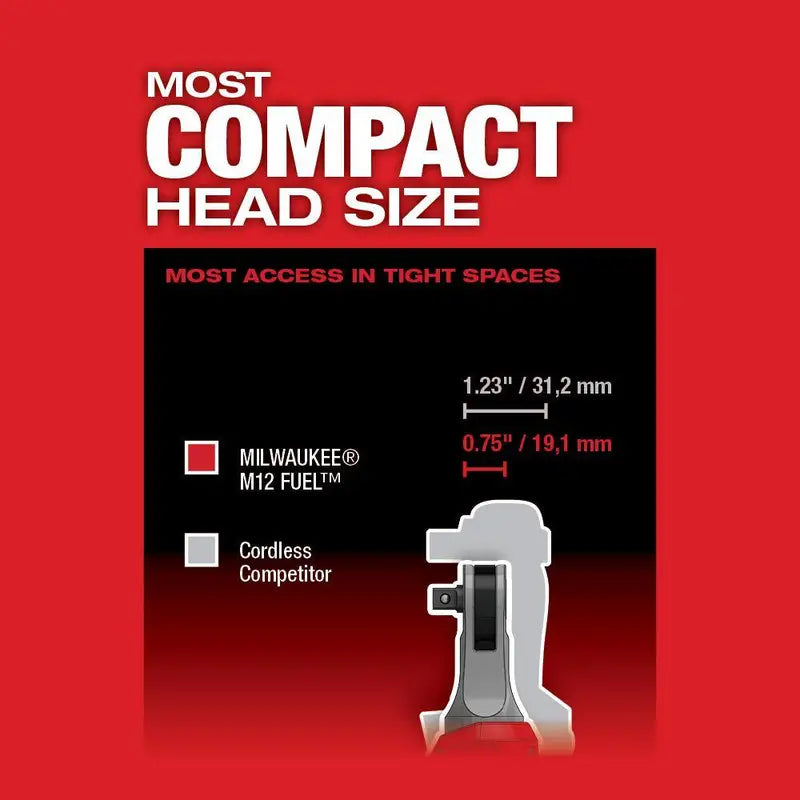 M12 FUEL 12V Lithium-Ion Brushless 3/8 in. High Speed Ratchet w/ Extended Reach