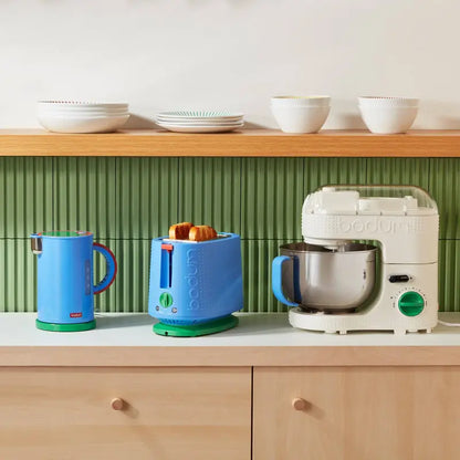 Bodum Electric Kettle  Ceramic-Coated, Blue Accented Design