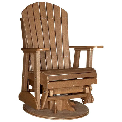 All-Weather Poly Lumber Adirondack Swivel Glider  Rust-Resistant Outdoor Seating