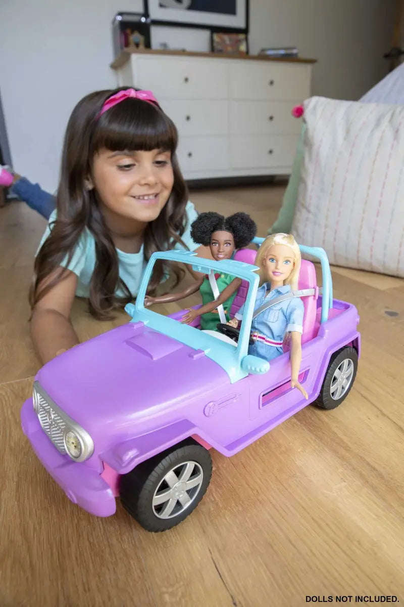 Barbie Purple Off-Road Vehicle with Pink Seats, Rolling Wheels, Ages 3-7