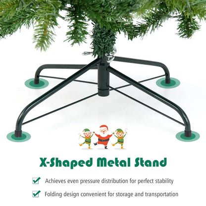 5-Foot Pre-Lit Slim Pencil Christmas Tree with 390 PVC/PE Branch Tips