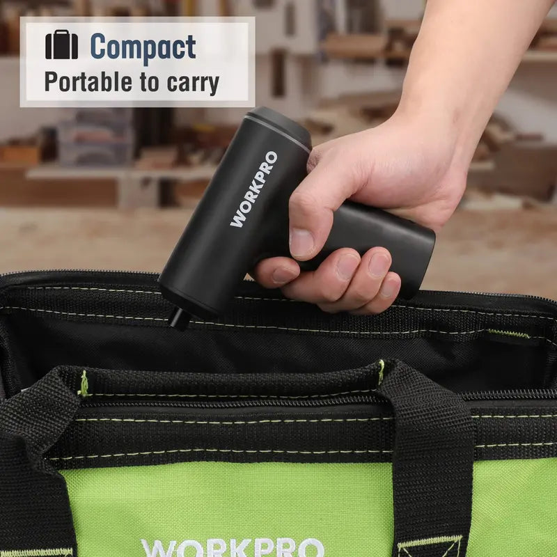 WORKPRO 4V USB-Rechargeable Cordless Screwdriver  Pink Ribbon Edition