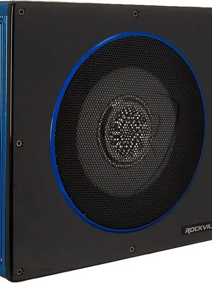 Rockville RW10CA 10″ 800 Watt Slim Low Profile Powered Car Subwoofer, Black