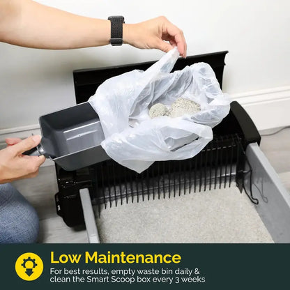 Pet Zone Self-Cleaning Cat Litter Box, Automatic Odor Control, Easy Maintenance, Quiet Motor, Ideal for Medium Cats