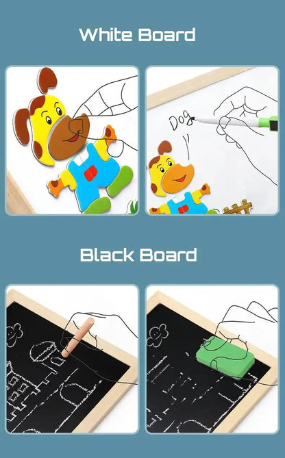 MagneDraw Montessori Magnetic Drawing Board  Dual-Surface Creative Learning Tool for Kids