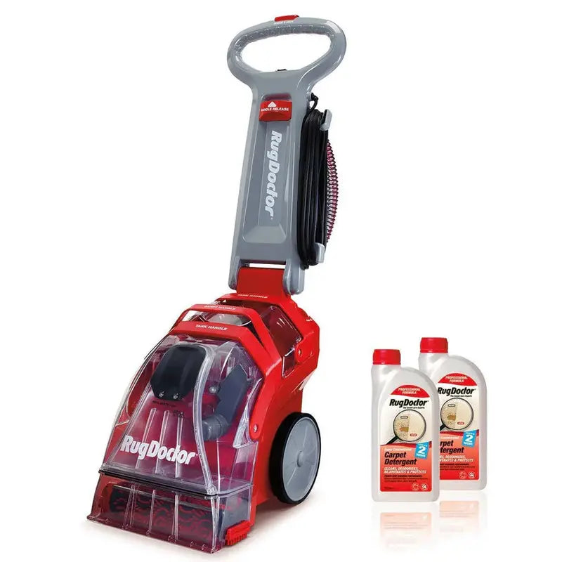 Rug Doctor Deep-Clean Carpet Cleaner  Includes Two 1-Liter Detergent Bottles