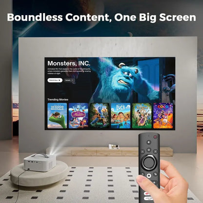 High-Performance 4K Outdoor Projector: 3200 ANSI Lumens, 50W Dolby Audio, 5000+ Apps