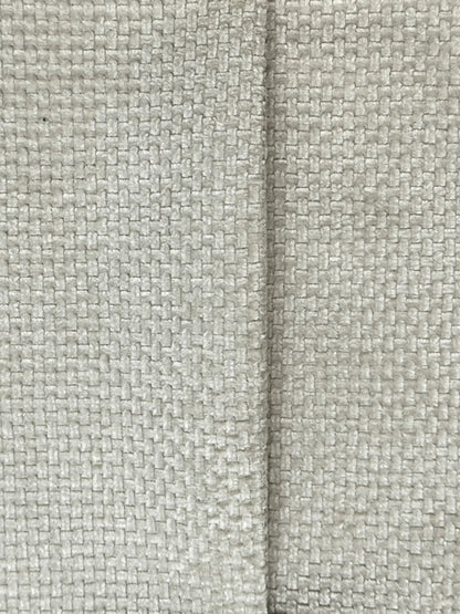 Fauteuil design tissu chenille blanc Pablo