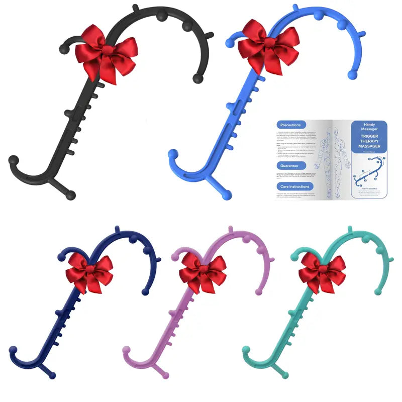 Dual-Prong Manual Massage Stick  Ergonomic Hook Design with Multi-Point Pressure