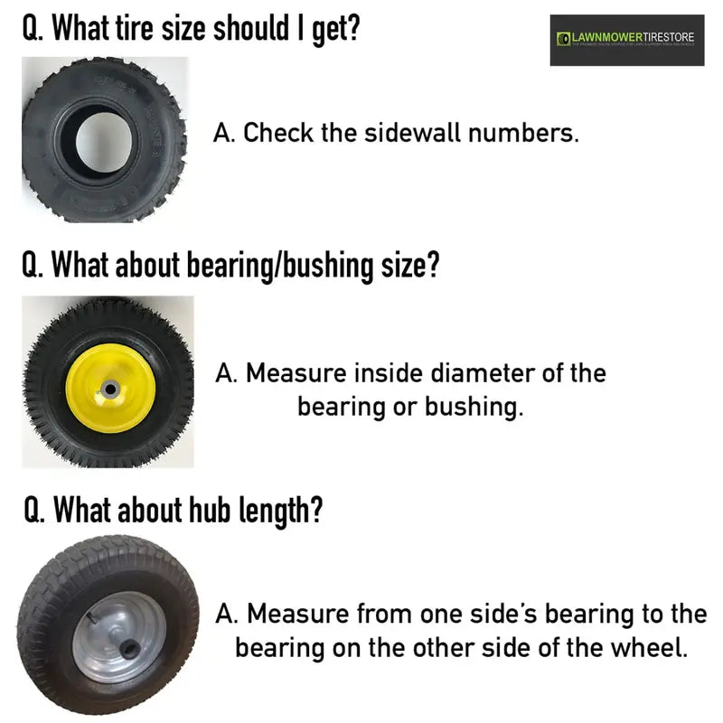 Set of 2  Silver 20¡Á8.00-8 Lawn Mower Tire and Rim  Fits on 3/4 Inch Axle