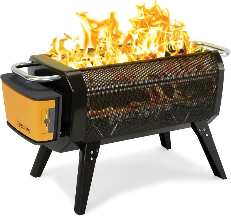 Bluetooth-Enabled Smoke-Free Wood-Burning Fire Pit  Rechargeable 12800mAh Battery, USB-A Port