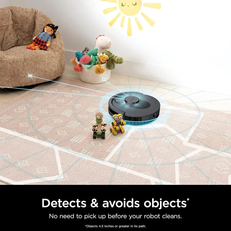 Cool Grey Voice-Controlled Robot Vacuum  Matrix Clean Mapping, 60-Day Self-Empty Base & All-Surface Cleaning Performance
