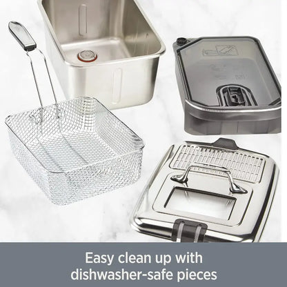 All-Clad Stainless Steel Deep Fryer  Electric Immersion Fryer with Precise Temp Control