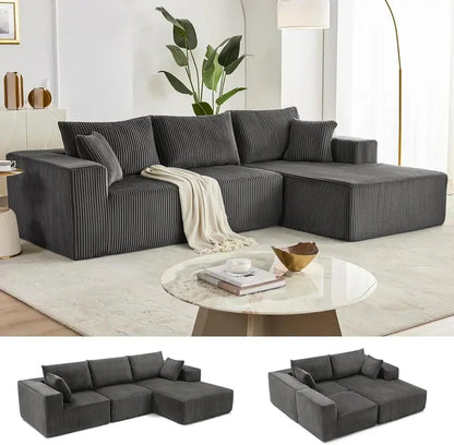 Cloud-Style Modular Sofa — 108-Inch Configurable Sectional with Deep Seating & Power-Reclining Options