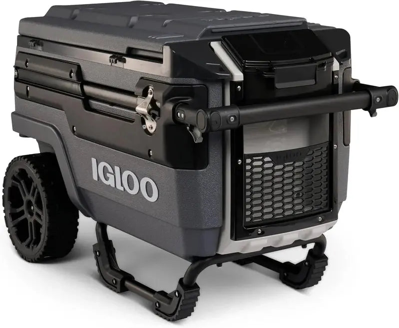 70-Quart Wheeled Hard-Sided Cooler  Heavy-Duty Insulated Ice Chest with All-Terrain Wheels