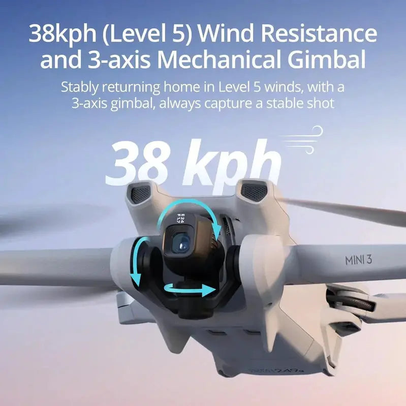 DJI Mini 3 Drone  4K Camera Quadcopter for Beginners, 38-Min Flight Time & 10km HD Transmission