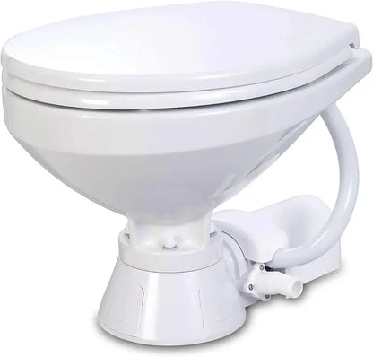 Electric Marine Toilet System  Compact Boat Head with Quiet Flush Performance