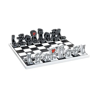 Keith Haring Illustrated Wooden Chess Set