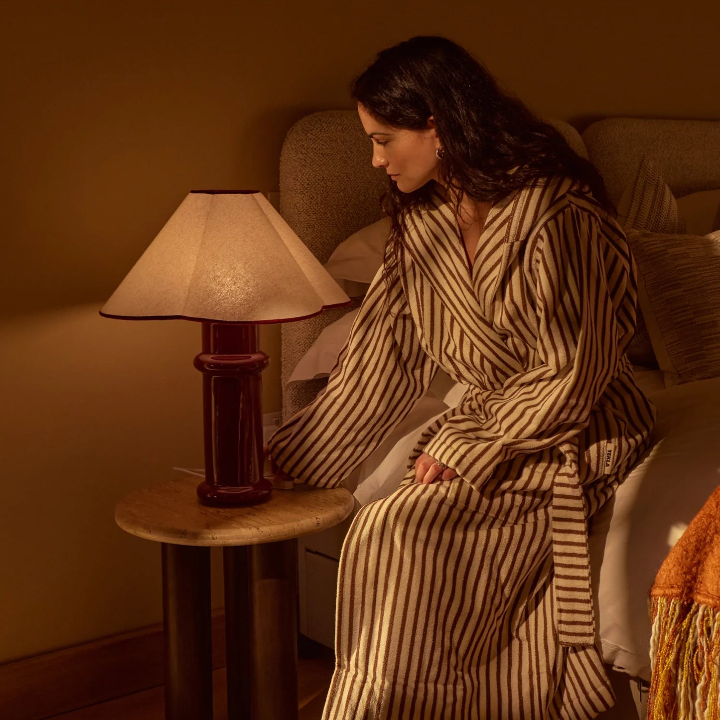 Heath Table Lamp in Port Red