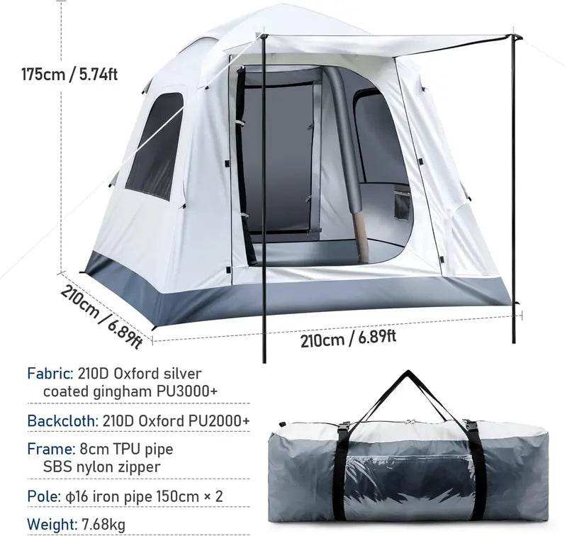 Automatic Inflatable Glamping Tent — 34 Person Air-Blow Tent with Integrated Pump & Waterproof Shell