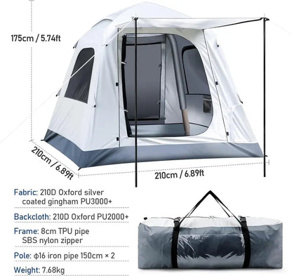 Automatic Inflatable Glamping Tent — 34 Person Air-Blow Tent with Integrated Pump & Waterproof Shell