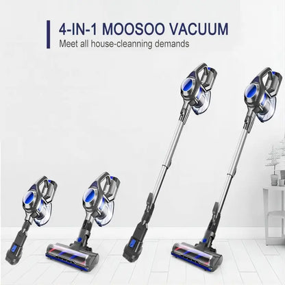 MOOSOO XL-618Pro Cordless Stick Vacuum  4-in-1, 20KPa Suction, 1.3L Bin, Removable Battery