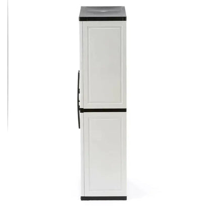 HDX Gray Freestanding Garage Cabinet  35″W x 71″H x 18″D with Locking Doors & Adjustable Shelves