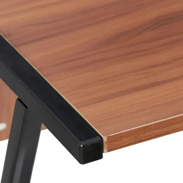 Reversible L-Shaped Gaming Desk  58-Inch MDF Corner Workstation in Walnut Finish