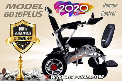 2020 Gray Foldable Electric Power Wheelchair — Remote-Controlled, Aviation-Approved Mobility Scooter with 19″ Seat