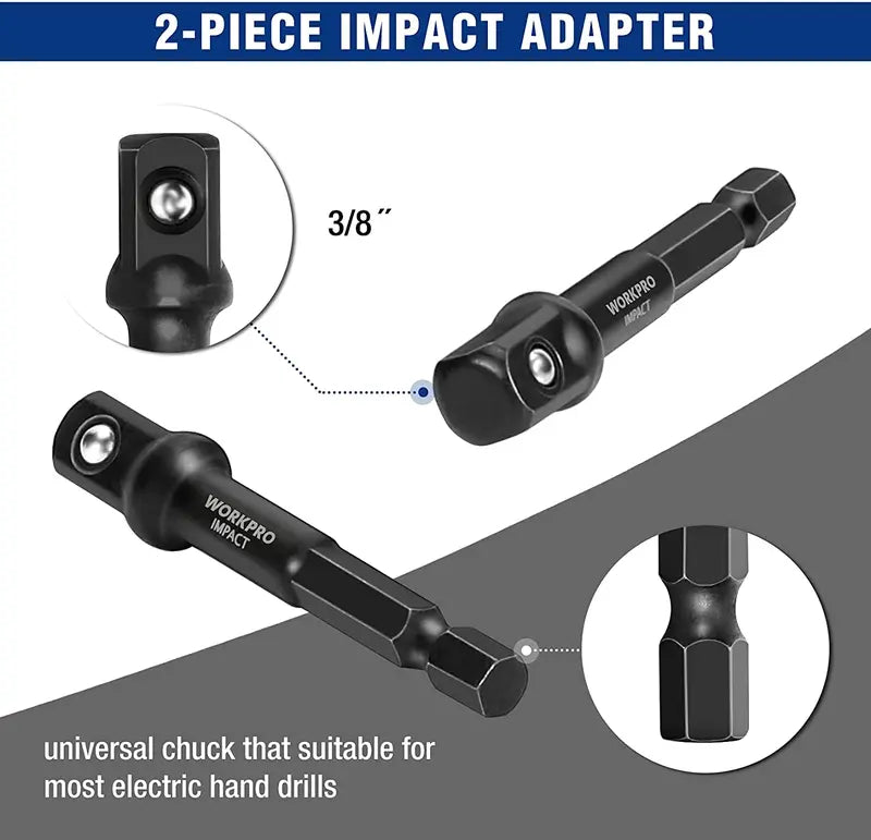 WORKPRO Impact Bolt & Nut Remover Set  15-Piece Ratcheting Removal Tool Kit