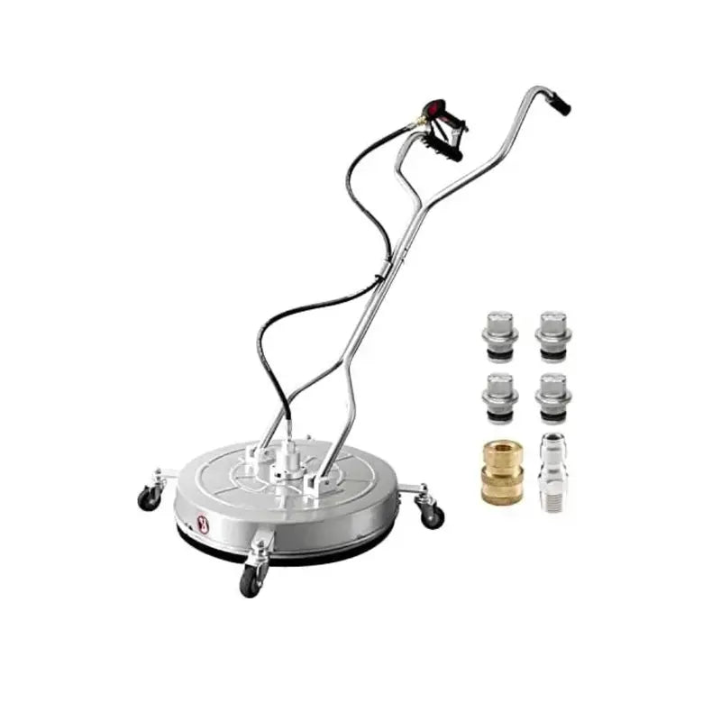 Janz Surface Cleaner Attachment for Pressure Washers  4-Wheel Rotating Deck Scrubber
