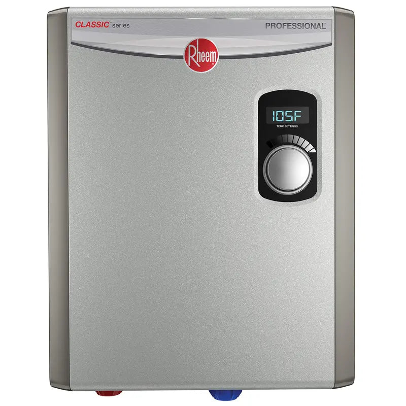 Rheem 18kW Tankless Electric Water Heater, Digital Control, 4.4 GPM, Copper Elements