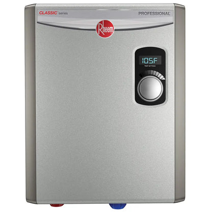 Rheem 18kW Tankless Electric Water Heater, Digital Control, 4.4 GPM, Copper Elements