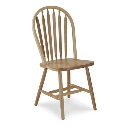 Windsor-Style Solid Wood Dining Chair  Classic Arrowback Design for Formal or Casual Spaces