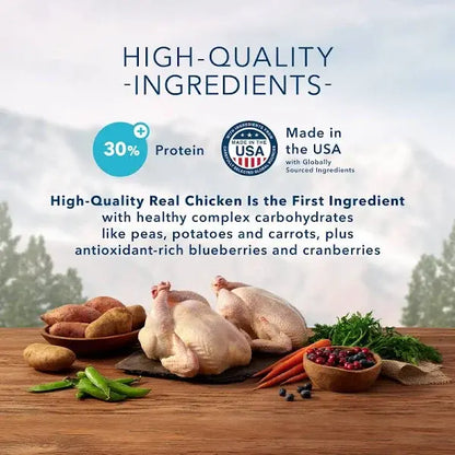 Blue Wilderness Grain-Free Chicken Recipe Dog Food, 24 lb  Natural for Adults
