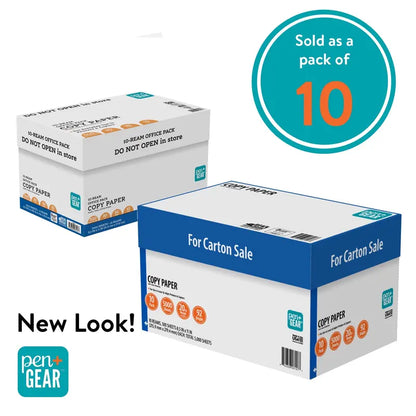 Pen+Gear 8.5″x11″ 92 Bright 20 lb Copy Paper, 5,000 Sheets, 10 Ream Case, SFI Certified