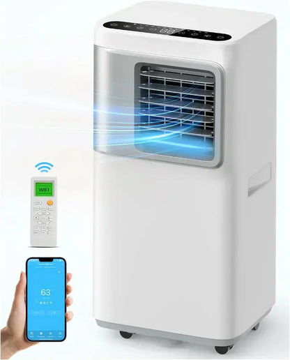 16,000 BTU Portable Smart Air Conditioner  5-in-1 WiFi-Capable Unit with App Control and Fan Mode